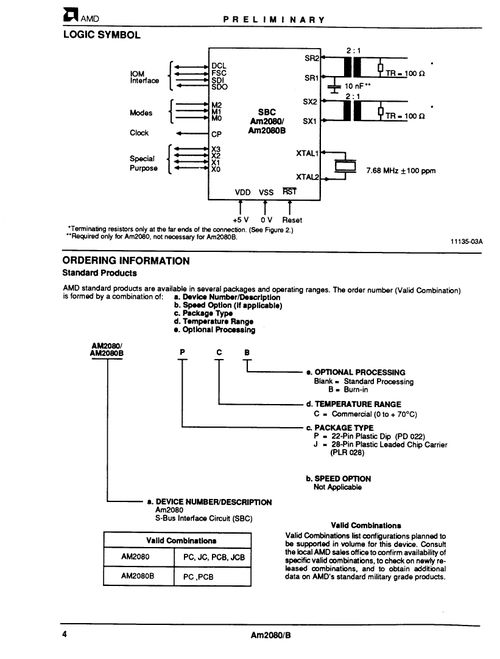 AM2080JC集成電路 技術(shù)規(guī)格、PDF資料與采購指南